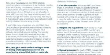 4 Ways to Optimize MRO Without a Data Cleanse