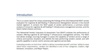 Empower your business with a leader in Cognitive and Self-Healing IT Infrastructure Management Services