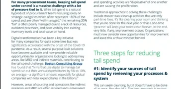 From Reactive to Proactive: How to Address Tail Spend Opportunities in your MRO Practice