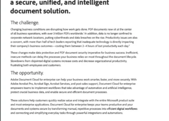 Improve business efficiency with a secure, unified, and intelligent document solution