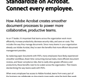 Standardize on Acrobat. Connect every employee
