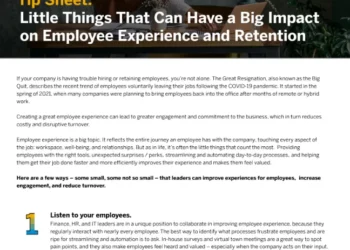 5 Little Things That Can Have a Big Impact on Employee Experience