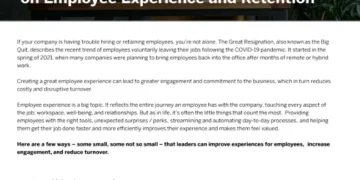 5 Little Things That Can Have a Big Impact on Employee Experience