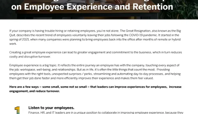 5 Little Things That Can Have a Big Impact on Employee Experience