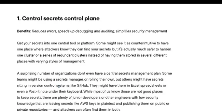 5 Best Practices for Secrets Management