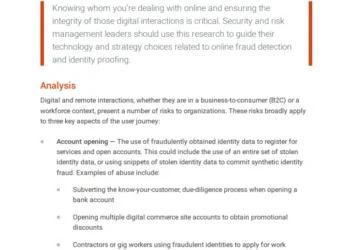 Gartner Security & Risk Leaders Online Fraud and Identity Proofing Guide