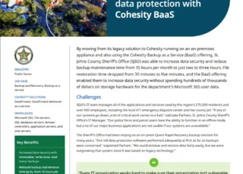 Case Study: St. Johns County Sheriff’s Office Boosts Data Protection with Cohesity Backup as a Service