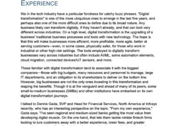 Upgrading customer experience with a cloud-first approach