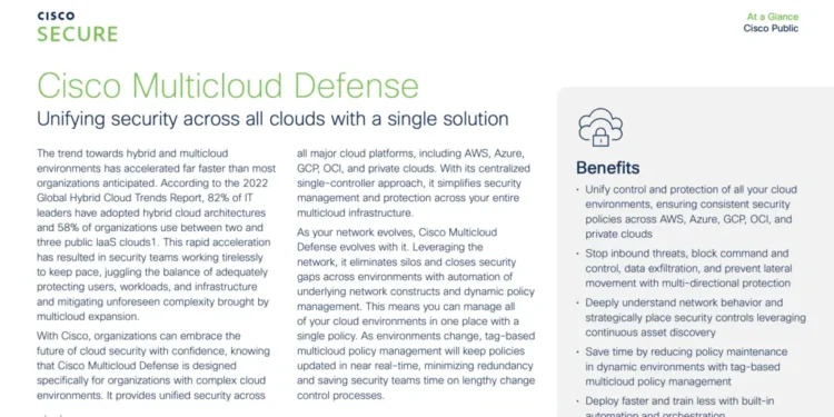 Multicloud Defense at a Glance