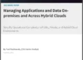 Managing Applications and Data On-premises and Across Hybrid Clouds