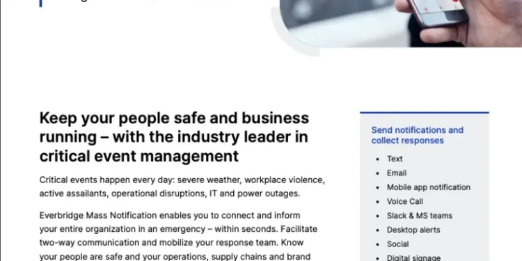 Keep everyone informed before, during and after a critical event