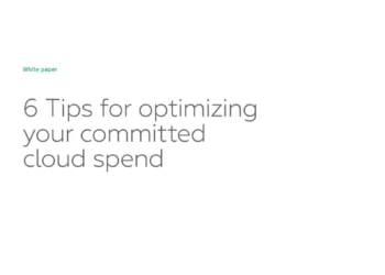 Getting Creative – about how you Approach your Committed Cloud Spend