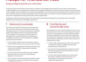 MLOps for financial services