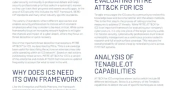 MITRE ATT&CK For ICS – Tenable’s Take