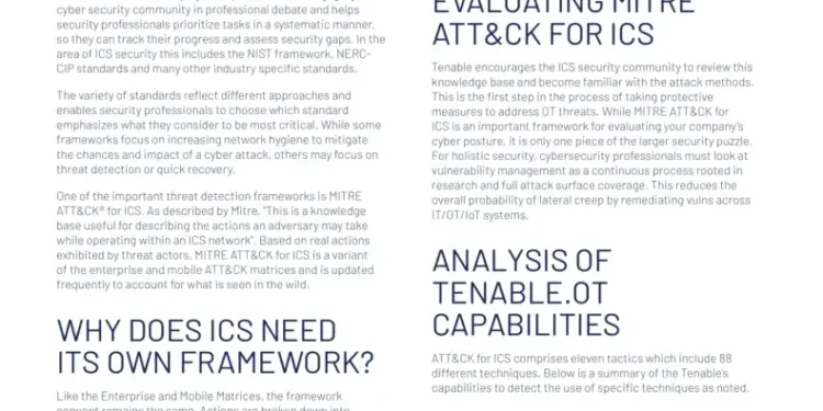 MITRE ATT&CK For ICS – Tenable’s Take