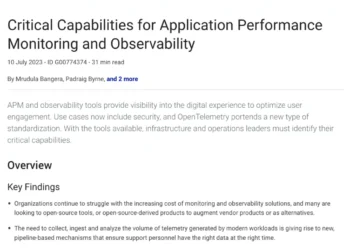 Critical Capabilities for Application Performance Monitoring and Observability