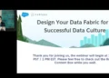 Design Your Data Fabric for a Successful Data Culture