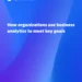 How organizations use business analytics to meet key goals