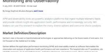 Magic Quadrant for Application Performance Monitoring and Observability