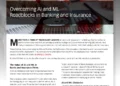 Overcoming AI and ML roadblocks in banking and insurance