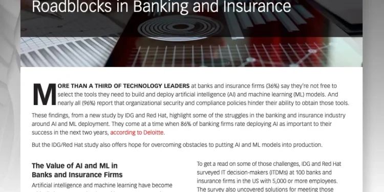 Overcoming AI and ML roadblocks in banking and insurance
