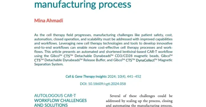 Shorten the CAR T manufacturing process