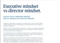 Executive mindset vs director mindset.