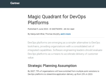 Gartner Magic Quadrant for DevOps Platforms