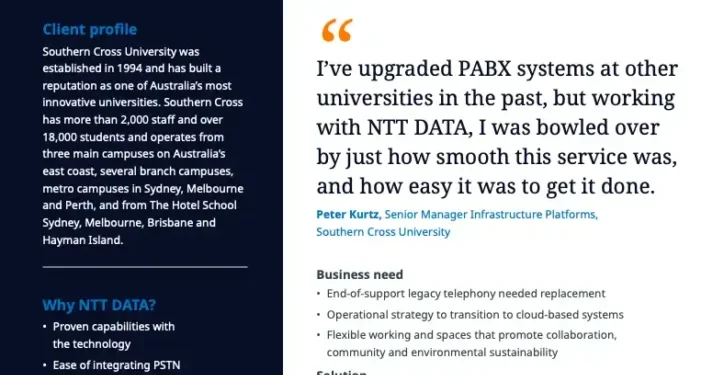 Southern Cross University Achieves Cost, Flexibility and Sustainability Goals with Migration to MS Teams Telephony