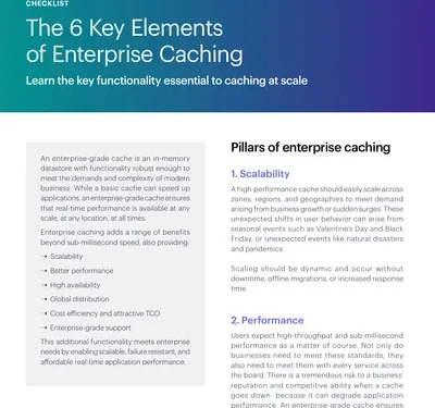 The 6 Key Elements of Enterprise Caching