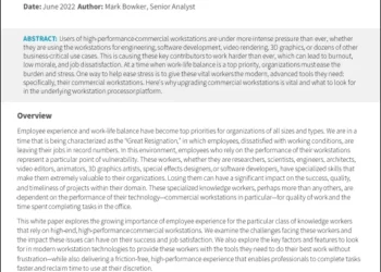 The Business Case for Delivering an Advanced Commercial Workstation Experience