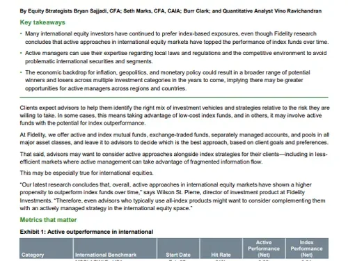 Why Active Investing Works in International Equities