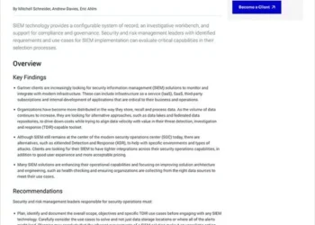 2024 Gartner® Critical Capabilities for Security Information and Event Management