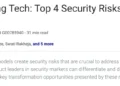 Gartner Emerging Tech: Top 4 Security Risks of GenAI