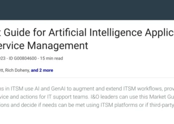 Gartner: Market Guide for Artificial Intelligence Applications in IT Service Management