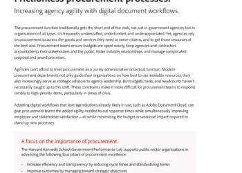 Frictionless procurement processes – Increasing agency agility with digital document workflows