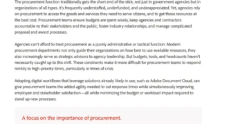 Frictionless procurement processes – Increasing agency agility with digital document workflows