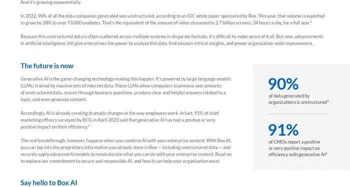 Transform unstructured data into insights with Box AI